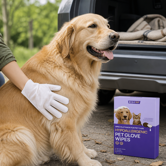 Dog cleaning glove wipes