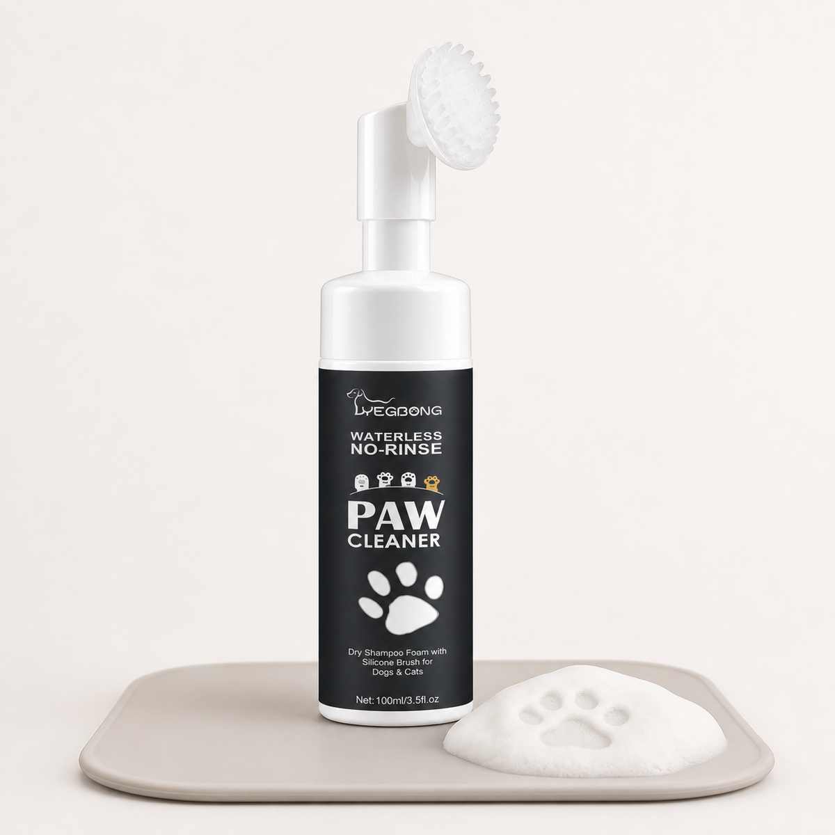 Paw cleaning foam