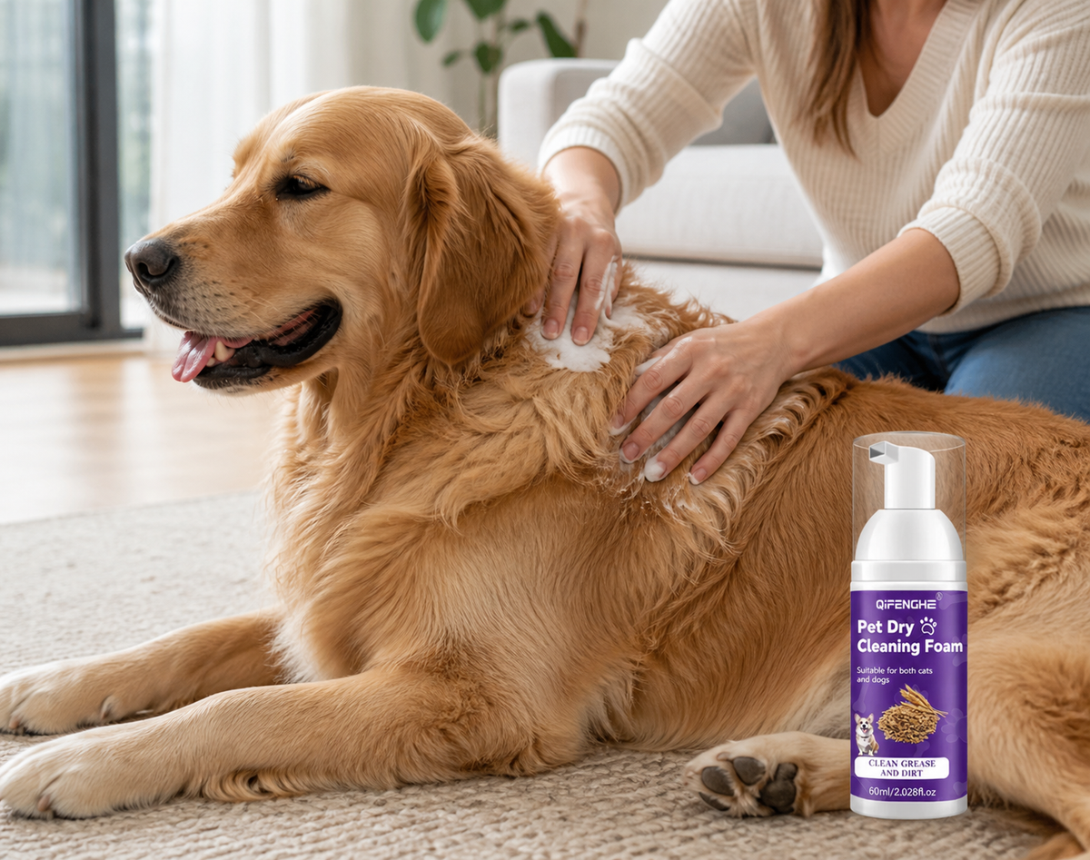 Waterless shampoo foam