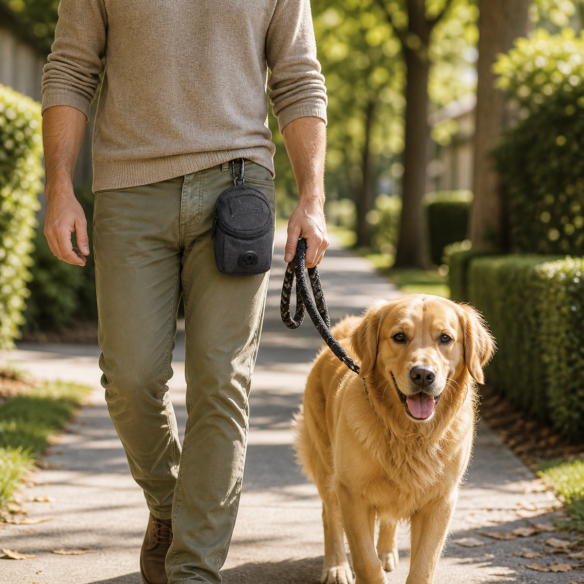 Portable dog-cleanup pouch