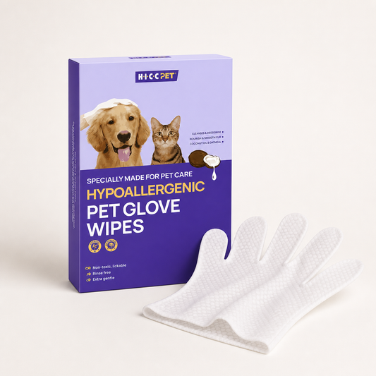 Dog cleaning glove wipes
